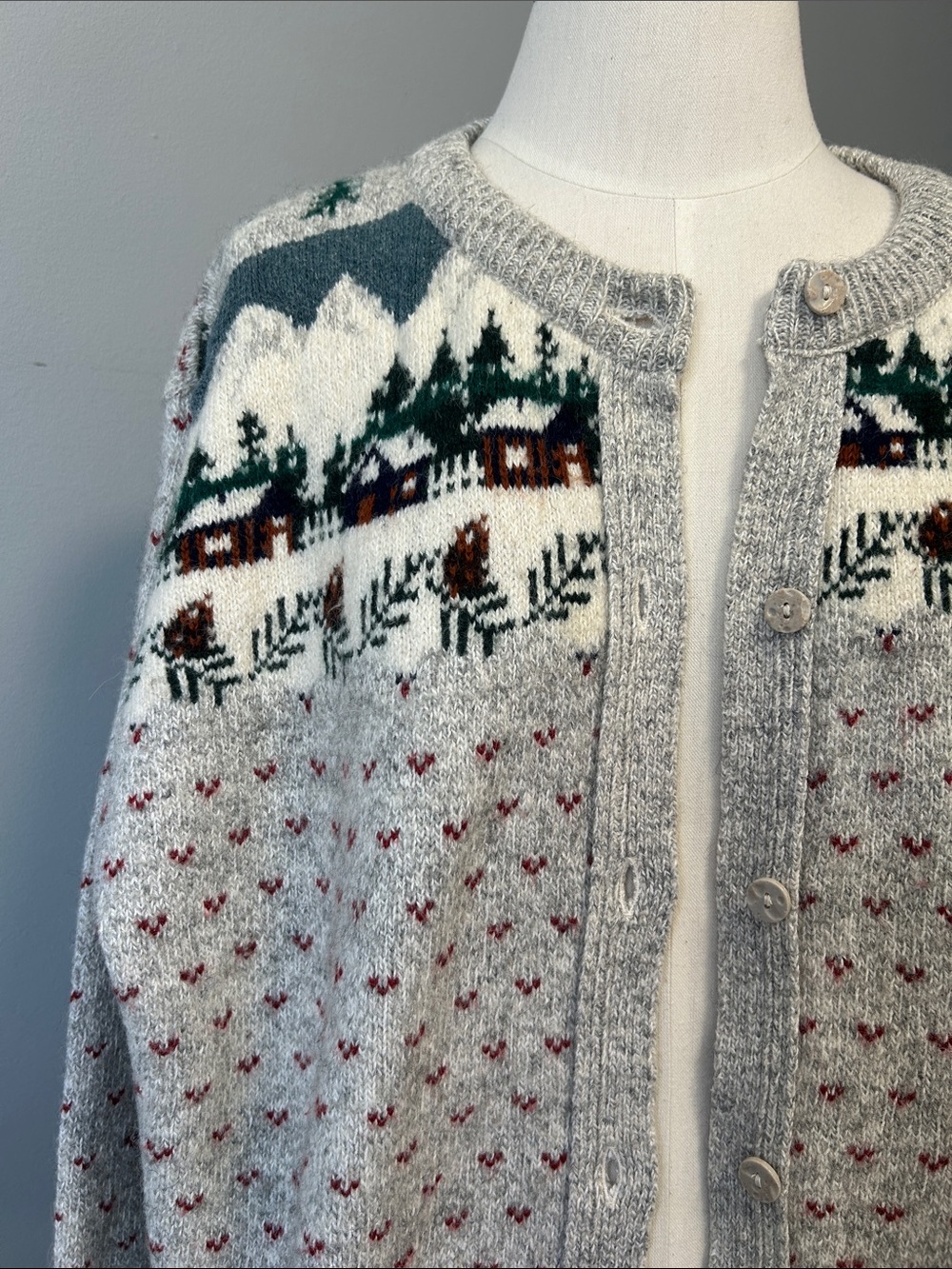 Vintage Women’s Edition Cottagecore Wool Cotton Blend Cardigan Sweater - Picture 6 of 14